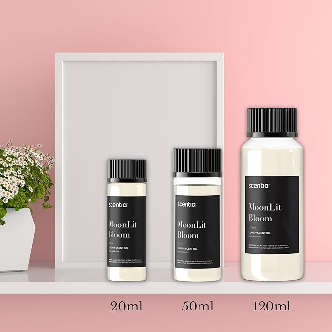 Moonlit Bloom Diffuser Oil | Romantic Essential Aromatherapy Oil for Love and Date Night | Valentine Collection with Rose Petal, Vanilla, Amber & Woods | 120ml | 4.06 Fl Oz, Thanksgiving Gift - Bloomnest