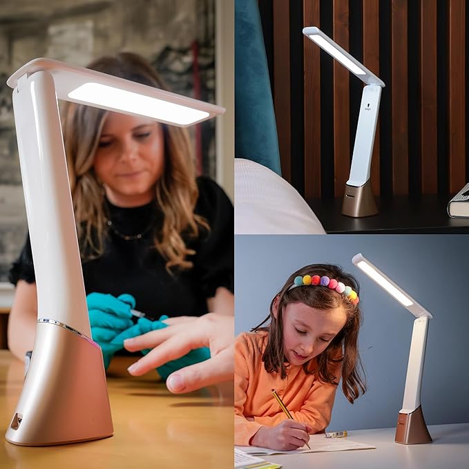 daylight Smart Go Portable Ideal for Reading, Light Therapy, Everyday Tasks, Crafts, Desk Work, DIY, Led, Chargeable lamp, 1 Count (Pack of 1), White - Bloomnest