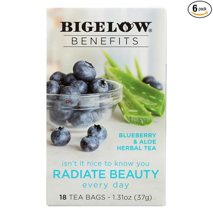 Bigelow Tea Blueberry and Aloe, Radiate Beauty (Pack of 6) - Bloomnest