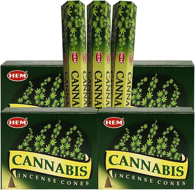 TRUMIRI Cannabis Incense Sticks and Cone Incense Holder Variety Pack Bundle TRUMIRI