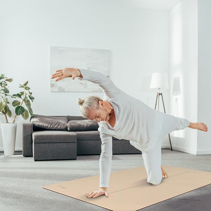 Large Yoga Mat (6'x4') – 1/4" & 1/2" Thick Exercise Mats for Home Workout, Extra Wide Workout Mats for Home Gym, Yoga, Pilates, Stretching, Floor & More - Bloomnest