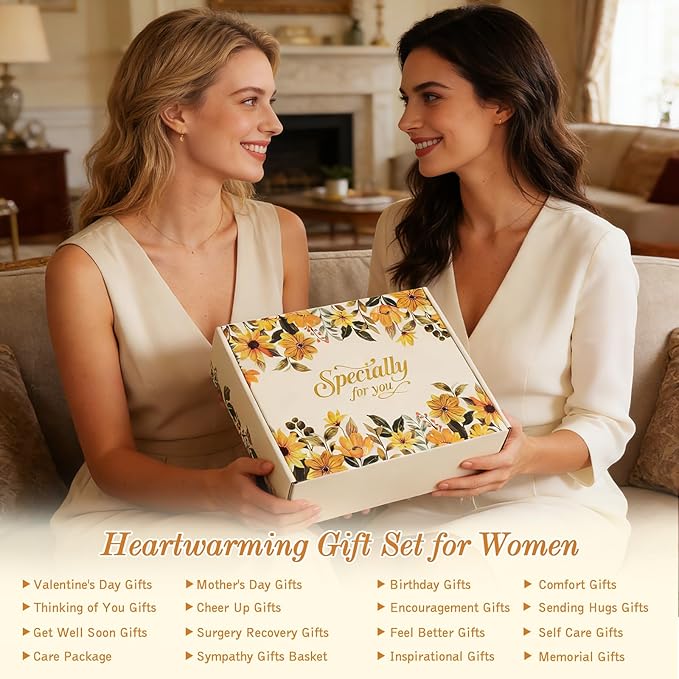 Self Care Gifts for Womens Birthday Gift Get Well Soon Gift - Valentines Day Gifts for Her Mom Wife Daughter Sister Girlfriend Best Friend, Sympathy Gift Baskets for Women Care Package - Bloomnest