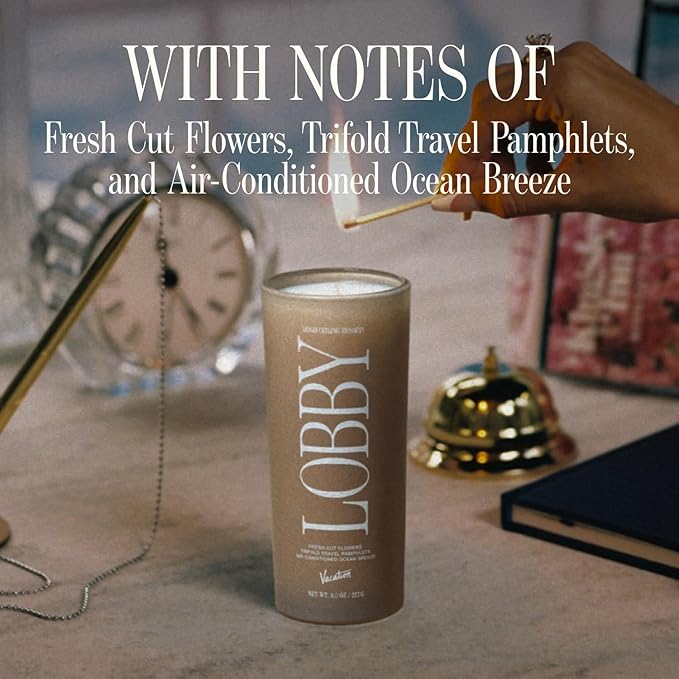 Vacation High Ceiling Resort Lobby Candle, Luxury Floral Candle with Bergamot, Cedar & Musk, Premium Gift for Home Decor & Hotel Lovers - Bloomnest
