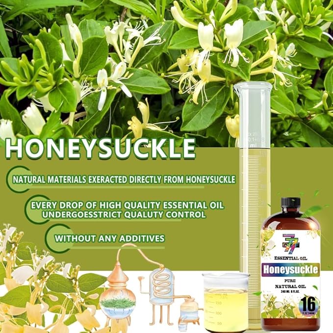 Honeysuckle Essential Oil (16 oz / 480 ml) – Honeysuckle Oils for diffusers, humidifiers, Home Baths, Cleaning Products, Yoga, DIY Soaps and DIY Scented Candles - Bloomnest
