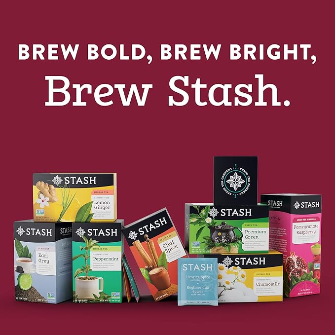 Stash Tea Sunny Orange Ginger Herbal Tea - Naturally Caffeine Free, Non-GMO Project Verified Premium Tea with No Artificial Ingredients, 18 Count (Pack of 6) - 108 Bags Total - Bloomnest