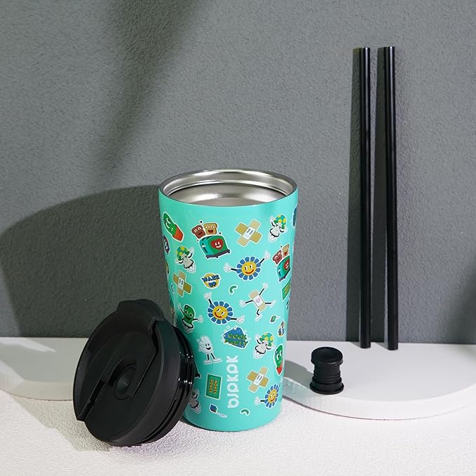 BJPKPK 18oz Tumbler With lid And Straw Stainless Steel Travel Coffee Mug Insulated Tumblers Cups,Passionate-Red - Bloomnest