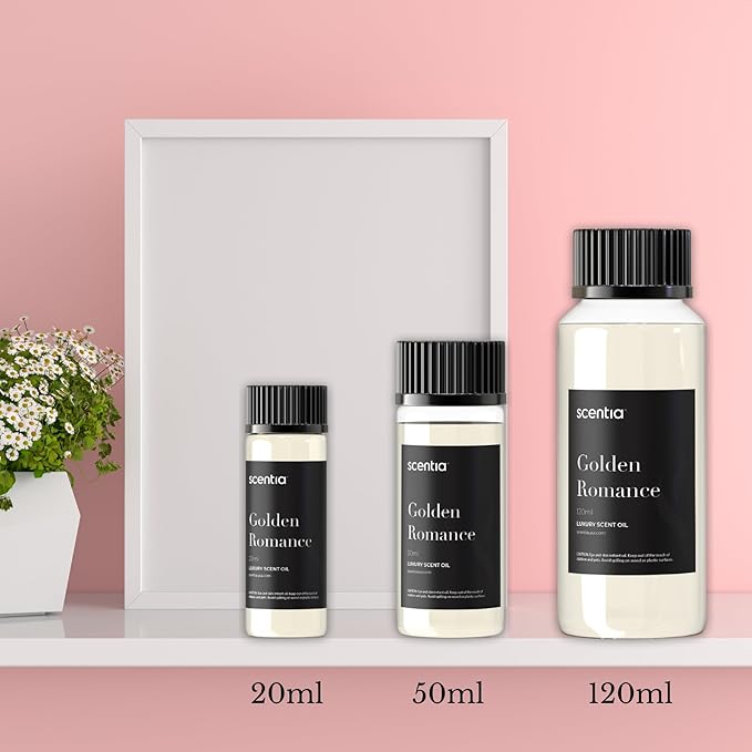 Golden Romance Diffuser Oil | Romantic Essential Aromatherapy Oil for Love and Date Night | Valentine Collection | 50ml | 1.69 Fl Oz, Thanksgiving Gift - Bloomnest