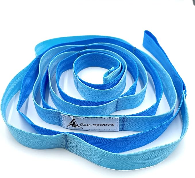 Stretching Strap Yoga Strap with Loops, Stretch Straps for Physical Therapy, Non-Elastic Exercise Strap for Pilates, Dance and Gymnastics with Workout Guide - Bloomnest