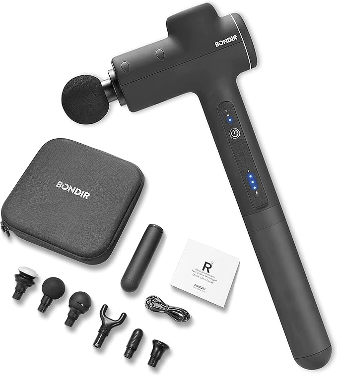 R2 Massage Gun - Percussion Deep Tissue Back Massager with Extension Handle - Bloomnest