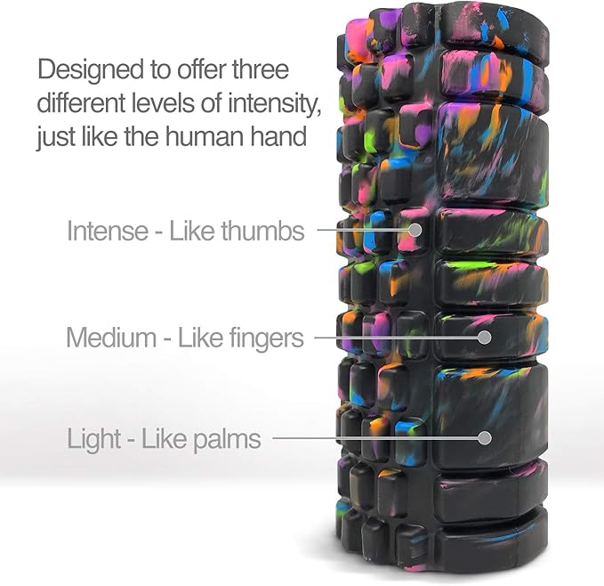 Trigger Point Releasing Foam Massage Roller with Medium Compression for Exercise, Stretching, and Muscle Recovery - Relieves Muscle Tightness, Improves Mobility, and Circulation - Bloomnest