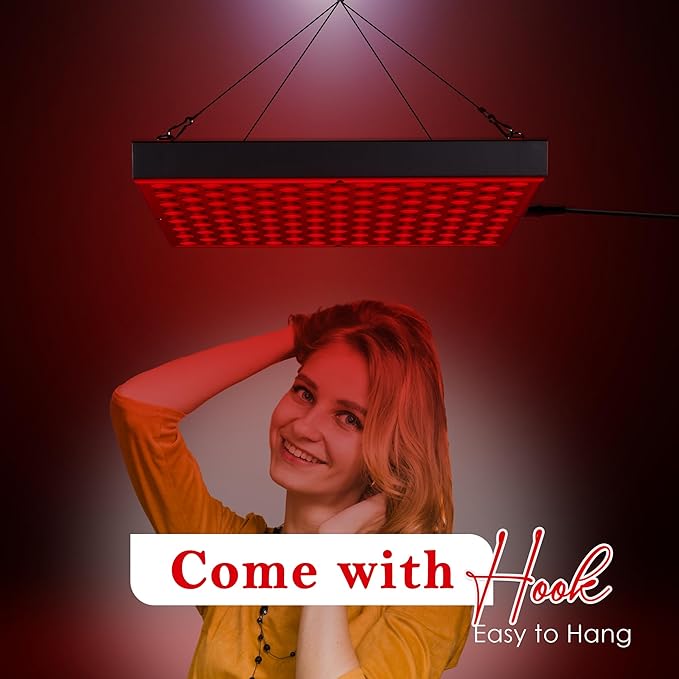 LED Red Light Therapy Panel for Face & Body - 45W Device with Deep 660nm & Near Infrared 850nm & Adjustable Hanger, Skin Care Beauty, Hair Growth, Natural Pain Relief for Muscle & Joints BusinessClimax