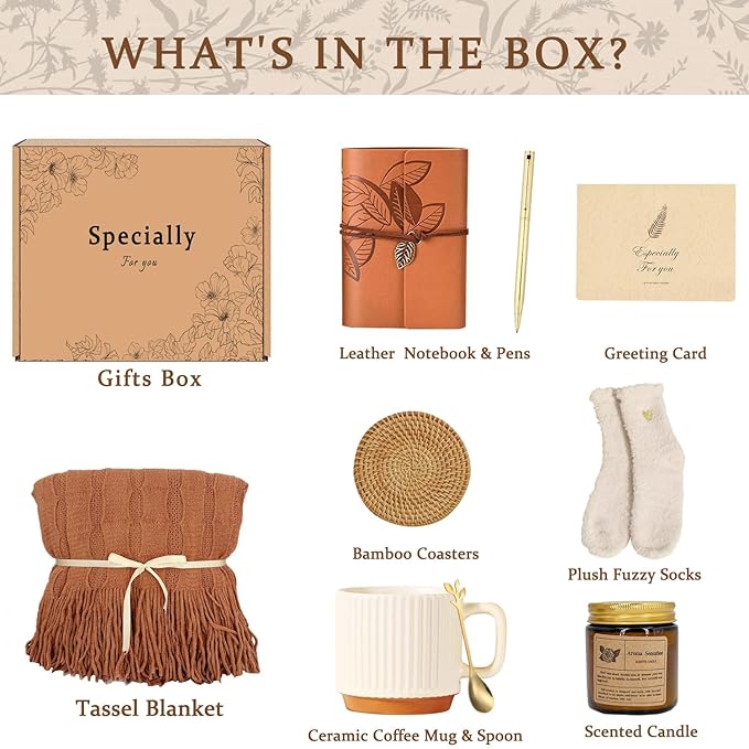Get Well Soon Gift Baskets for Women,Self Care Package Box, Sympathy Gifts for Loss of Loved One,Thinking of You/Mothers Day/Grief/Bereavement/Miscarriage Gifts for Women - Bloomnest