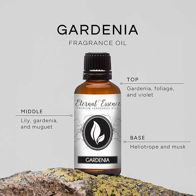 Eternal Essence Oils Gardenia 30ml Premium Fragrance Oil - for Candle, Soap Making, Aromatherapy, Diffusers, Home Care, & Humidifiers EternalEssenceOils
