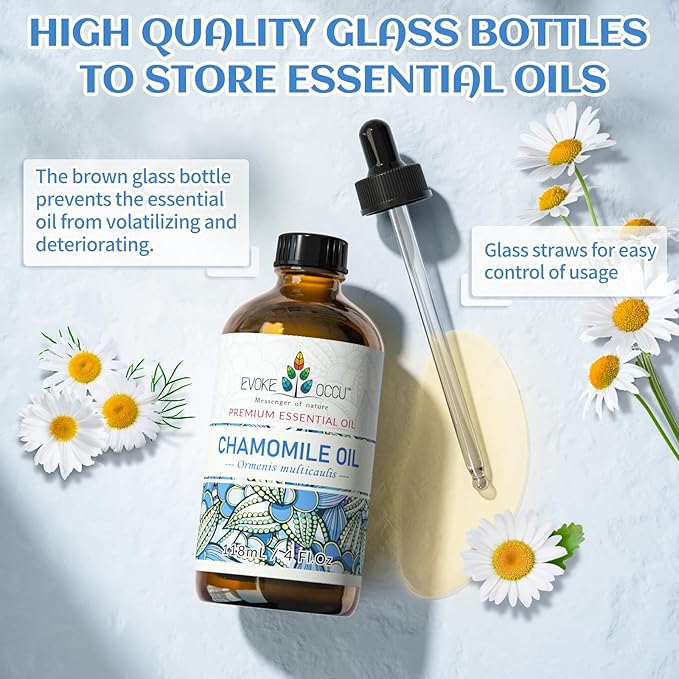 EVOKE OCCU Chamomile Essential Oil for Skin Hair Diffuser Candle Soap Making - 4 FL Oz - Bloomnest