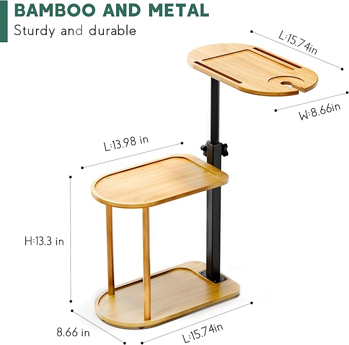 3 Layer Bath Tub Tray Table, Freestanding Bamboo Bath Tray Caddy for Tub Against Wall, Bath Table Tray Tub Shelf Bathroom Organizer Shelf for Luxury Spa and House Warming New Home - Bloomnest