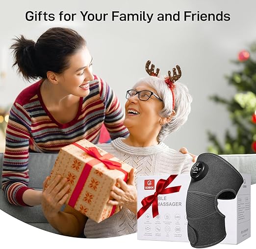 8 Modes Knee Massager with Heat-20 Intensities Cordless Knee Brace forArthritis Pain Relief, Muscle Relaxation& Joint Support -ldeal for Knee,Shoulder, Elbow - Gifts ldea - Bloomnest