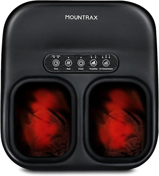MOUNTRAX Shiatsu Foot Massager with Heat, Deep Kneading Foot Massager for Plantar Fasciitis, Neuropathy, Improve Circulation and Pain Relief – DIY Customizable Design Foot Massage with Drawing Pen