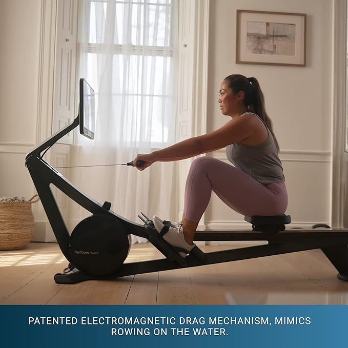 Hydrow Wave Rowing Machine with 16" HD Touchscreen & Speakers - Foldable | Live Home Workouts, Subscription Required - Bloomnest