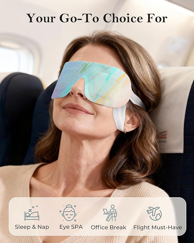 Self Heating Steam Eye Masks: 16 Packs Disposable Moist Heated Masks for Dry Eyes, Digital Eye Strain, Puffiness & Stress Relief – Warm Compress for Relax, Travel, Office, Sleep & Spa, Unscented