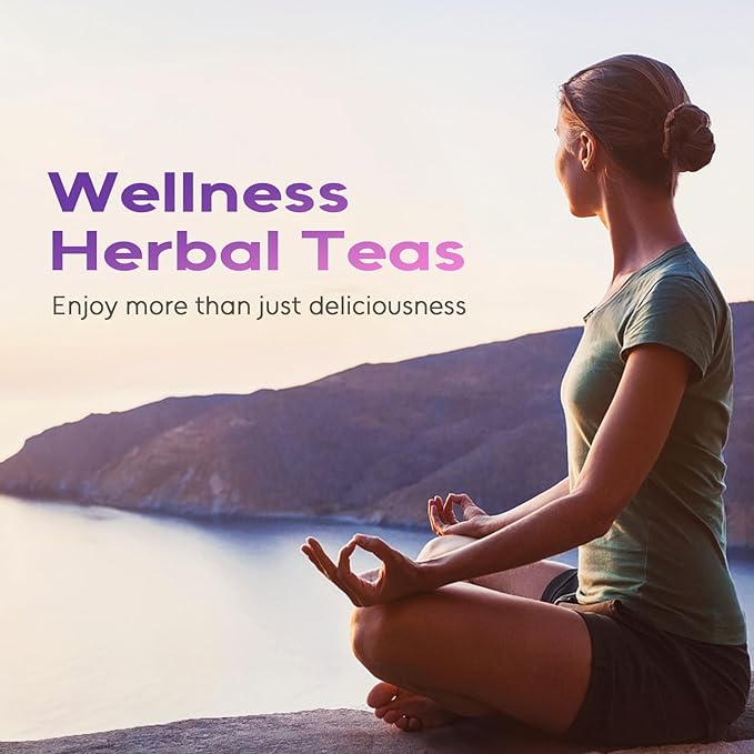 FullChea - Chamomile Lavender Tea Bags for Relaxation & Better Sleep - 60 Count - Caffeine-Free Blend Herbal Tea - Premium Chamomile & Lavender Flowers - Bloomnest