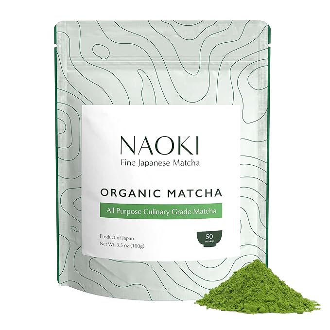 Naoki Matcha Organic All Purpose Blend - Authentic Japanese Culinary Grade Matcha Green Tea Powder from Japan (100g / 3.5oz) - Bloomnest