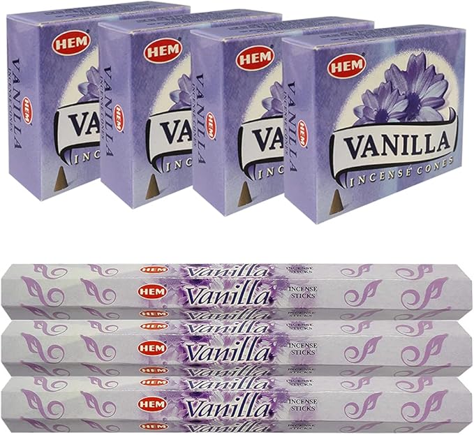 Vanilla Incense sticks and cone incense holder variety pack bundle insence insense insienso TRUMIRI