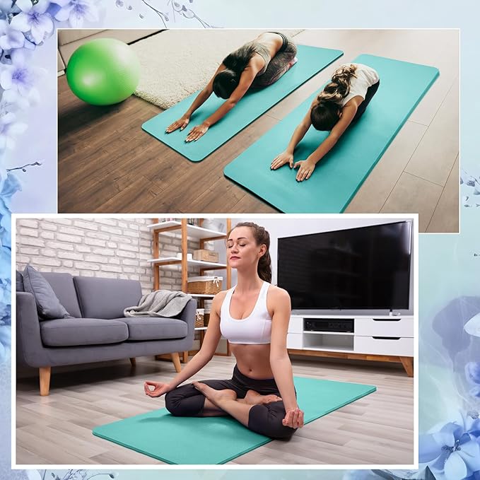 Timgle 6 Pcs 10mm Thick Yoga Mat Bulk, 68 x 24 Inches, Anti-Slip Tear-Resistant Exercise Mat for Adult Fitness, Stretching, Workout and Studio - Bloomnest