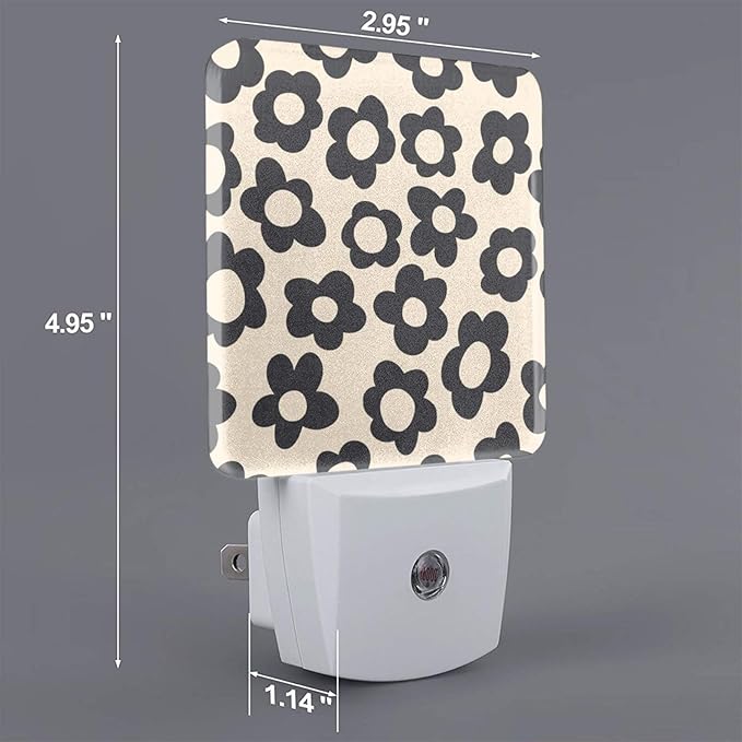 Led Night Light, Groovy Flowers Decorative Plug in Nightlights,with Smart Auto Dusk to Dawn Night Light for Bedroom, Kitchen, Nursery, Bathroom - Bloomnest