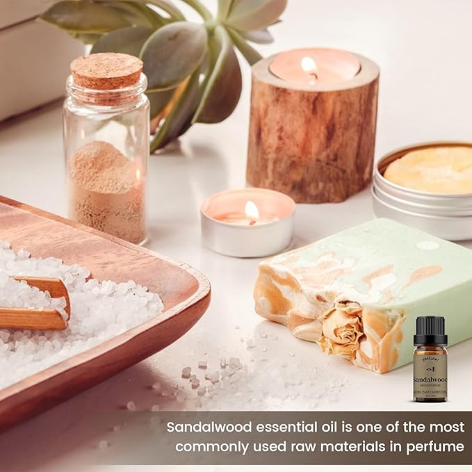 yethious Rose Sandalwood Essential Oil Set 100% Pure Aromatherapy Oils Kit Organic 2 Pack Perfume Oil Set - Bloomnest