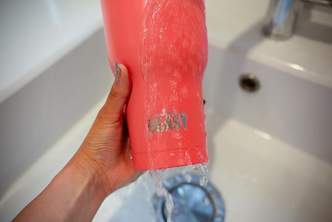 Beast 30 oz Tumbler Stainless Steel Vacuum Insulated Coffee Ice Cup Double Wall Travel Flask (Coral Pink) - Bloomnest