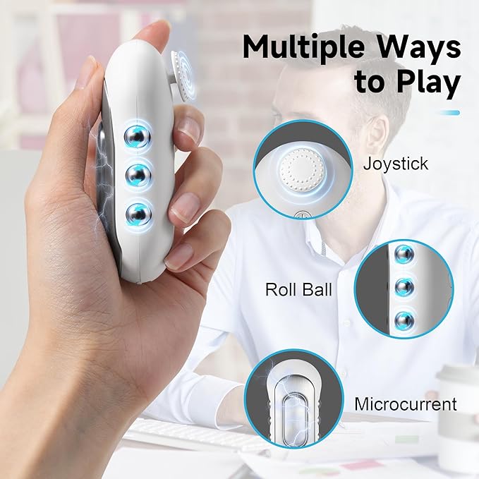 Microcurrent Fidget Toys for Adults - Stress Relief & Anxiety Relief Device, Handheld ADHD Sensory Toys to Improve Focus & Calm, Portable Design for Home, Office, Travel
