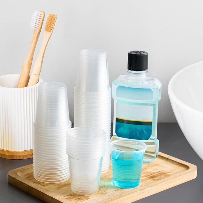 1200Pack 3oz Plastic Cups,Disposable Mouthwash Cups,3 Ounce Small Clear Tumblers for Tasting, Drinking and Party - Bloomnest
