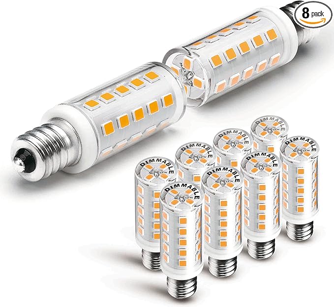 E12 Dimmable 15 Watt-40 Watt Himalayan Salt Lamp Bulbs Equivalent, C7 T20 4W 400lm AC120V Night Light LED Bulbs with E12 Base for Rock Salt Lamps, 2700k Warm White,8Pack - Bloomnest