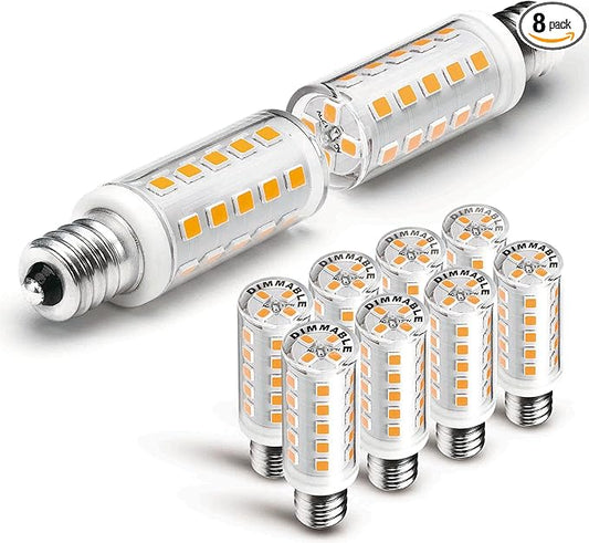 E12 Dimmable 15 Watt-40 Watt Himalayan Salt Lamp Bulbs Equivalent, C7 T20 4W 400lm AC120V Night Light LED Bulbs with E12 Base for Rock Salt Lamps, 2700k Warm White,8Pack - Bloomnest
