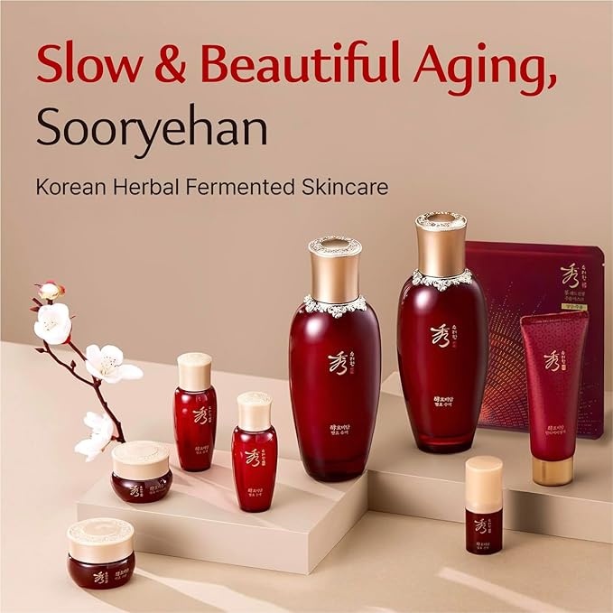 Sooryehan Hyobidam Fermented Bundle Gift Set (14fl oz) - Hyobidam Korean Skin Care Gift Set with Toner, Emulsion, Essence, Cream, Eye Cream, Mask & Foam,. Wild Ginseng Anti-Aging Hydration & Firming. - Bloomnest