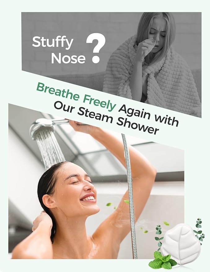 Momcozy 14 Pack Shower Steamers Spa Gifts - Eucalyptus Leaf Shape, with Natural Peppermint & Eucalyptus Essential Oil for Relaxation, Long-Lasting, Thoughtful Birthday and Holiday Gifts for Her/Him - Bloomnest