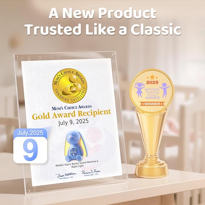 2025 Mom's Choice Awards | White Noise Sound Machine Baby - AI Cry Detection, Night Light, 100 Soothing Sounds, App Control, 150% Battery Life, 50% Faster Sleep, Newborn Essentials