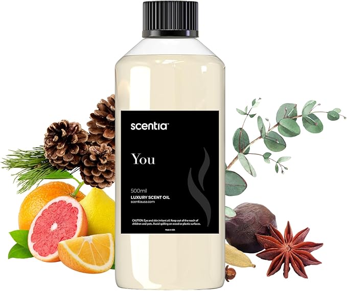 Fierce-Inspired Diffuser Oil - Scentia You Fragrance Oil Perfume Dupe - 500mL, 16.7 Fl oz Aromatherapy Diﬀusers and Humidifiers - A & F Inspired Natural Essential Scented Oil, Mothers Day Gift Scentia