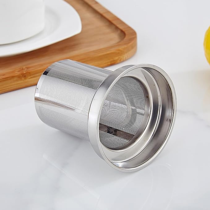 SANQIAHOME 1.3 Quart Stainless Steel Teapot With Infuser,Tea Kettle For Stove Top Minimalist Style