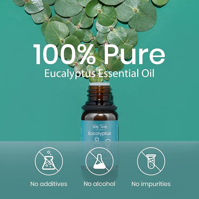 Eucalyptus Essential Oil, 100% Pure Nature Organic Eucalyptus Oil for Diffuser, Refreshing, Clear Head, 0.34 fl oz 10ml - Bloomnest