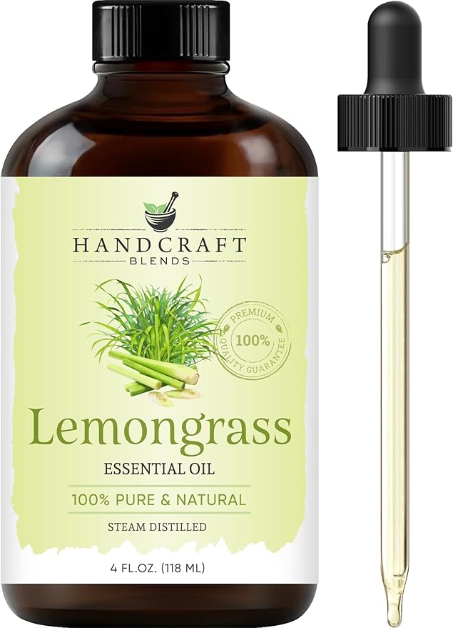 Handcraft Blends Lemongrass Essential Oil – Huge 4 Fl Oz – 100% Pure and Natural – Premium Grade Essential Oil for Diffuser and Aromatherapy, Skin, Massage, Candle and Soap Making Fragrance - Bloomnest