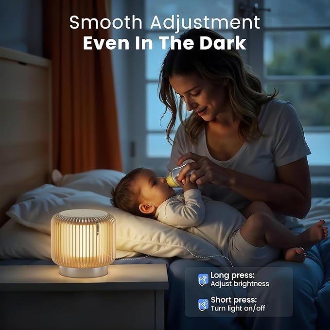 【Upgraded】 White Noise Sound Machine Bluetooth Speaker for Adults Kids 26 Soothing Sounds Dimmable Night Light 4 Timers Memory Function Brown Noise Baby Home Office Sleep Therapy Gift - Bloomnest