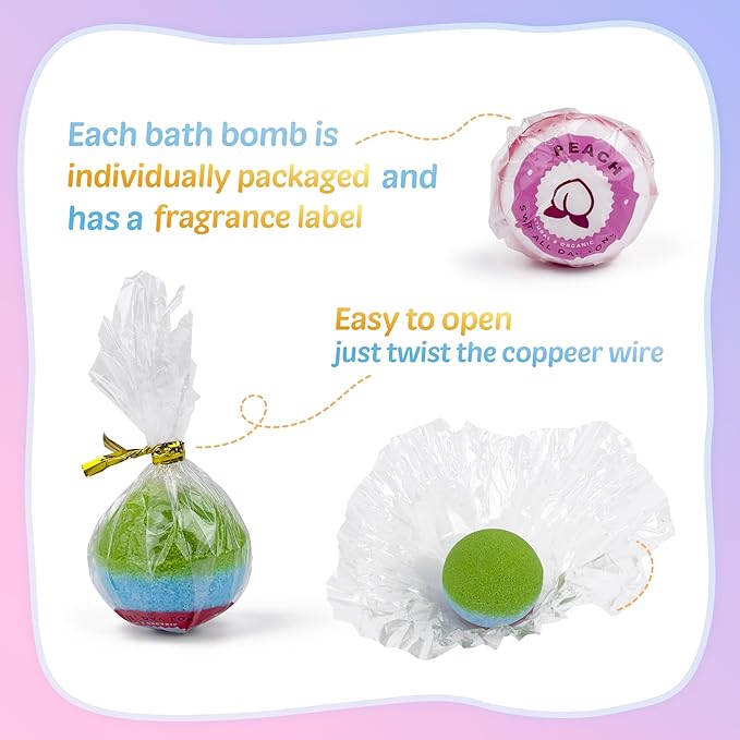 Bath Bombs for Kids, 12 Pcs Bath Bombs with Glow in The Dark Animal Surprise Inside, Handmade Organic Bubble Bath Ball Gift Set for Boys and Girls, Gift for Birthday Christmas Easter - Bloomnest