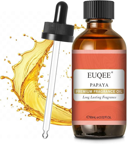 EUQEE Papaya Fragrance Oil, Premium Fragrance Essential Oil with Glass Dropper for Aromatherapy, Soap Candle Making - 2.02 Fl oz/ 60ml - Bloomnest