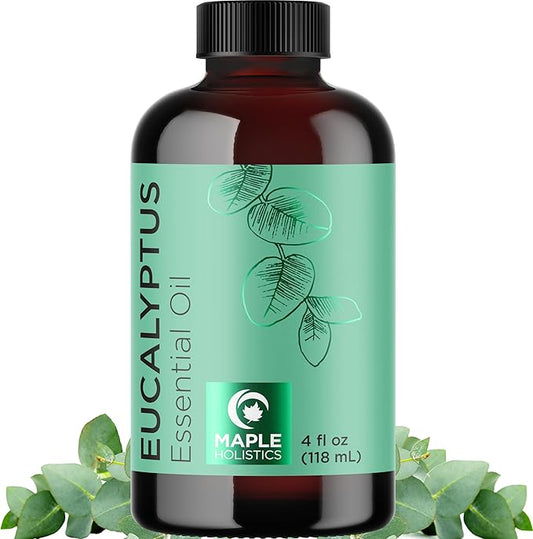 Pure Eucalyptus Essential Oil 4oz Invigorating Home Spa Aromatherapy and Natural Bath Oil - Eucalyptus Oil for Diffuser Dry Scalp Care and DIY Skin Care - Bloomnest