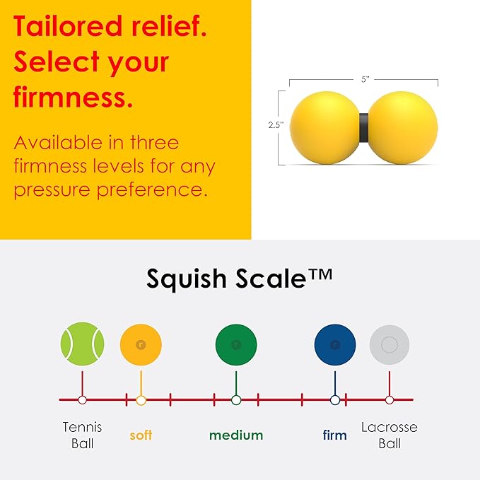 Rodo 2-in-1 Soft Peanut & Lacrosse Ball Roller | Deep Tissue Massage Tool for Fascia, Plantar Fasciitis, HIPS & Back | Mobility & Recovery Roller | Compact, Travel-Friendly, Pilates, Therapy Ready - Bloomnest