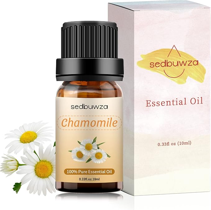 Sedbuwza Chamomile Essential Oil, Pure Organic Chamomile Fragrance Oil for Diffuser, Humidifier, Soap, Candle, Perfume Sedbuwza