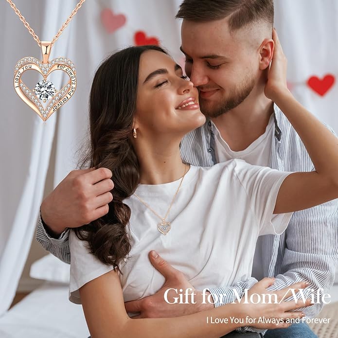 18K Rose Gold Necklaces for Women Birthday Gifts for Women Jewelry for Women Birthday Gifts for Wife Girlfriend Daughter Wife Birthday Gifts for Anniversary Mothers Day Christmas Valentines Gifts - Bloomnest