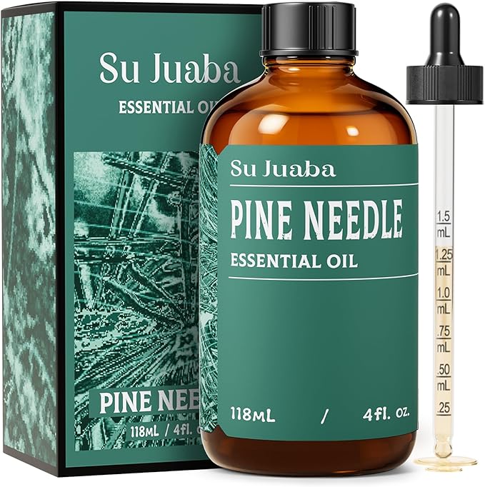 SU JUABA 4 Fl Oz Pine Needle Essential Oil, 100% Natural Aromatherapy Oil for Diffuser, Skin, Hair, Candle & Soap Making - 118ML Bloomnest