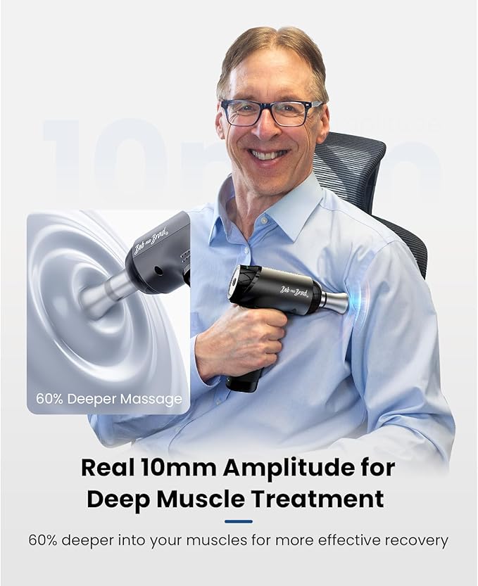 BOB AND BRAD T2 Max Massage Gun Deep Tissue with Metal Head, Professional Muscle Massage Gun Portable Percussion Electric Massager for Athletes for Home Gym Pain Relief - Bloomnest